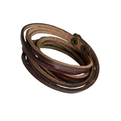 Brown Leather  Multistrand  Bracelet